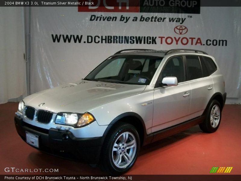 Titanium Silver Metallic / Black 2004 BMW X3 3.0i