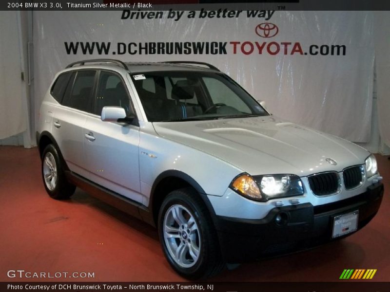 Titanium Silver Metallic / Black 2004 BMW X3 3.0i