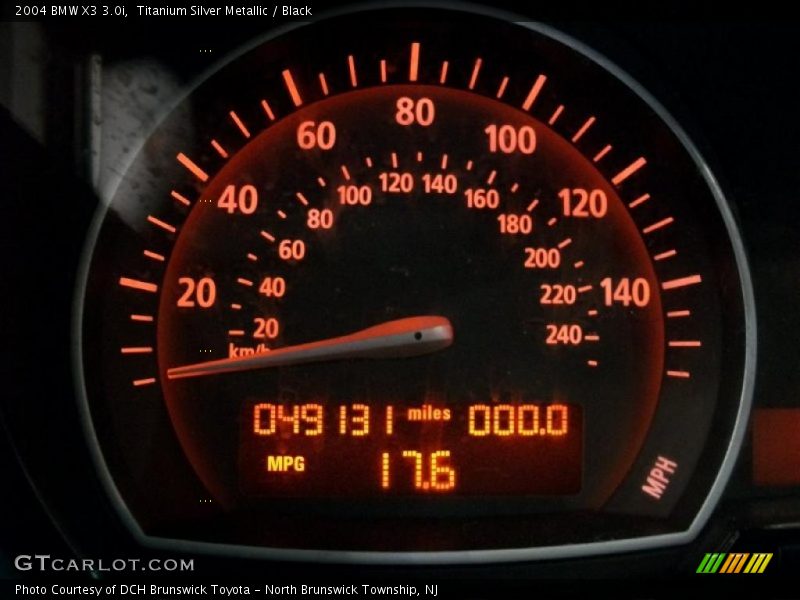 Titanium Silver Metallic / Black 2004 BMW X3 3.0i