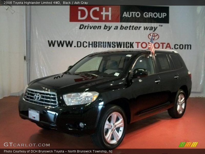 Black / Ash Gray 2008 Toyota Highlander Limited 4WD