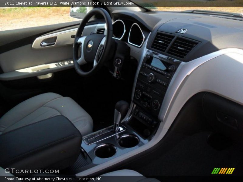 White Diamond Tricoat / Light Gray/Ebony 2011 Chevrolet Traverse LTZ