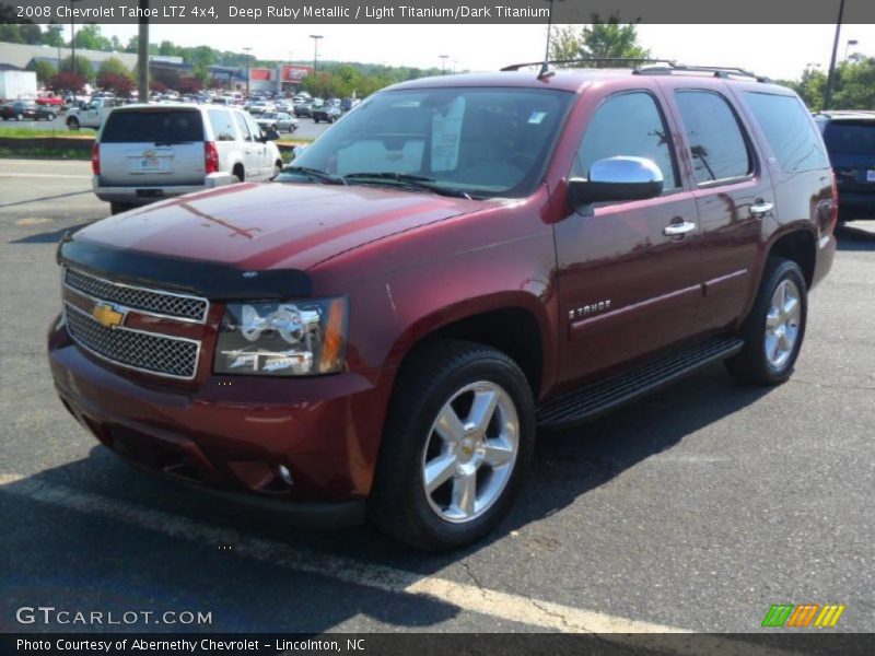 Deep Ruby Metallic / Light Titanium/Dark Titanium 2008 Chevrolet Tahoe LTZ 4x4