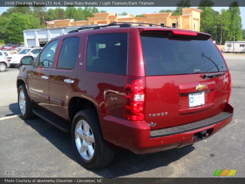 Deep Ruby Metallic / Light Titanium/Dark Titanium 2008 Chevrolet Tahoe LTZ 4x4