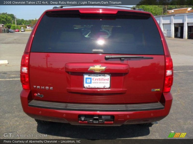 Deep Ruby Metallic / Light Titanium/Dark Titanium 2008 Chevrolet Tahoe LTZ 4x4