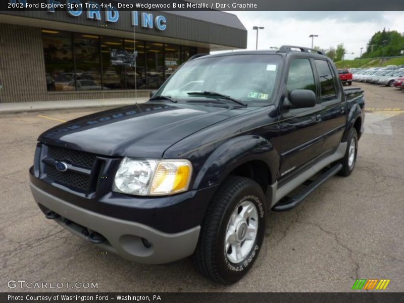 Deep Wedgewood Blue Metallic / Dark Graphite 2002 Ford Explorer Sport Trac 4x4