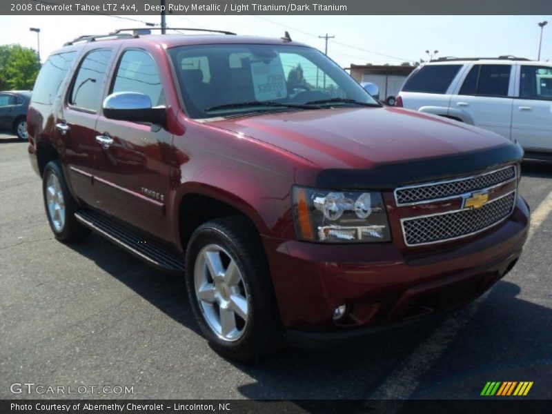 Deep Ruby Metallic / Light Titanium/Dark Titanium 2008 Chevrolet Tahoe LTZ 4x4