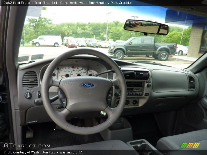 Deep Wedgewood Blue Metallic / Dark Graphite 2002 Ford Explorer Sport Trac 4x4