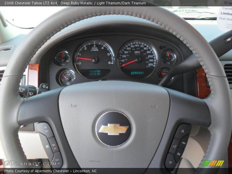 Deep Ruby Metallic / Light Titanium/Dark Titanium 2008 Chevrolet Tahoe LTZ 4x4