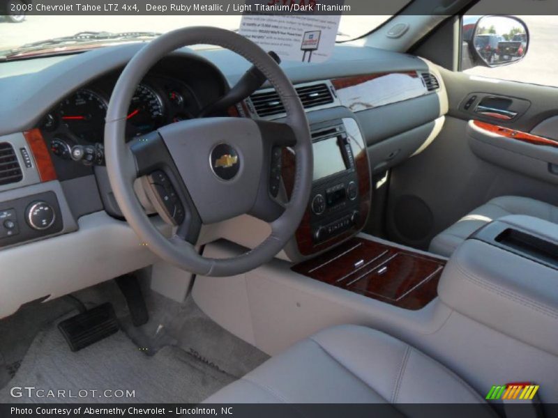 Deep Ruby Metallic / Light Titanium/Dark Titanium 2008 Chevrolet Tahoe LTZ 4x4