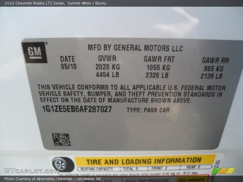 Summit White / Ebony 2010 Chevrolet Malibu LTZ Sedan