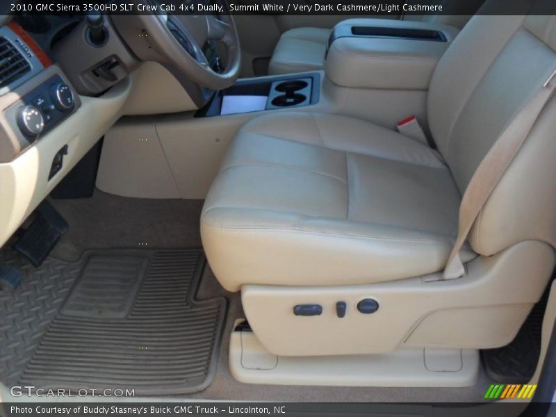Summit White / Very Dark Cashmere/Light Cashmere 2010 GMC Sierra 3500HD SLT Crew Cab 4x4 Dually