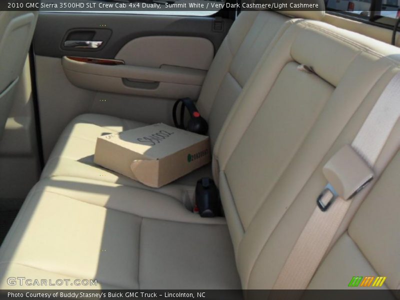Summit White / Very Dark Cashmere/Light Cashmere 2010 GMC Sierra 3500HD SLT Crew Cab 4x4 Dually