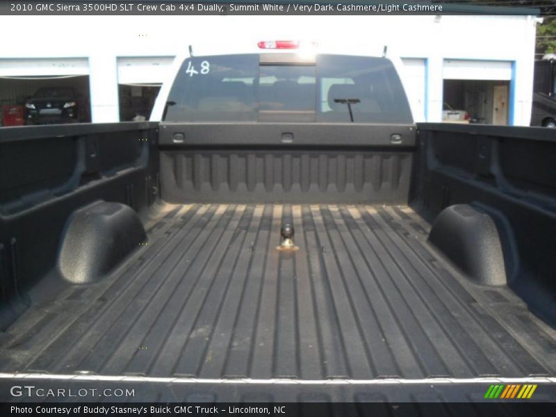 Summit White / Very Dark Cashmere/Light Cashmere 2010 GMC Sierra 3500HD SLT Crew Cab 4x4 Dually