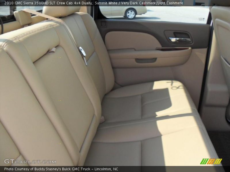 Summit White / Very Dark Cashmere/Light Cashmere 2010 GMC Sierra 3500HD SLT Crew Cab 4x4 Dually