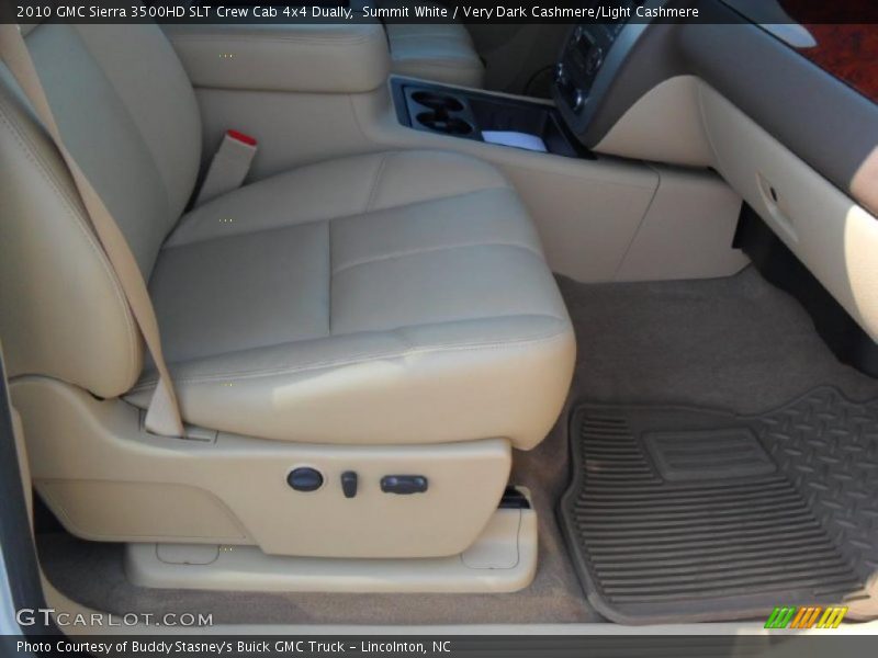 Summit White / Very Dark Cashmere/Light Cashmere 2010 GMC Sierra 3500HD SLT Crew Cab 4x4 Dually