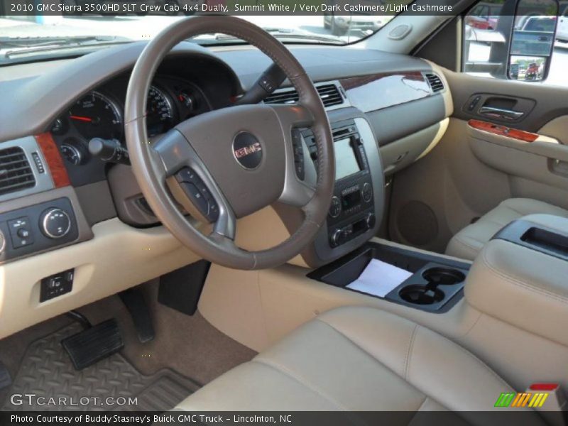  2010 Sierra 3500HD SLT Crew Cab 4x4 Dually Very Dark Cashmere/Light Cashmere Interior
