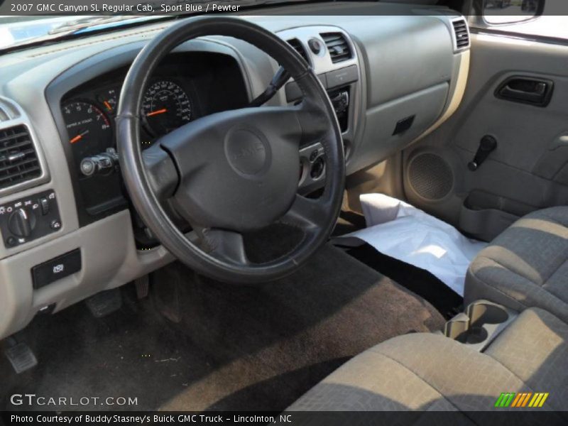  2007 Canyon SL Regular Cab Pewter Interior