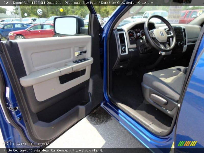 Deep Water Blue Pearl / Dark Slate Gray/Medium Graystone 2011 Dodge Ram 1500 SLT Quad Cab