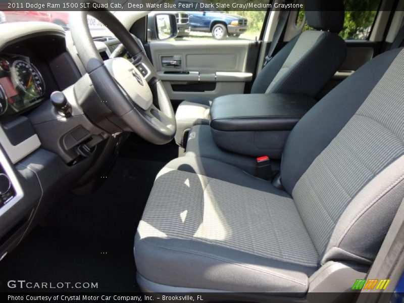 Deep Water Blue Pearl / Dark Slate Gray/Medium Graystone 2011 Dodge Ram 1500 SLT Quad Cab