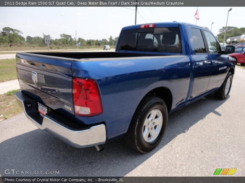 Deep Water Blue Pearl / Dark Slate Gray/Medium Graystone 2011 Dodge Ram 1500 SLT Quad Cab