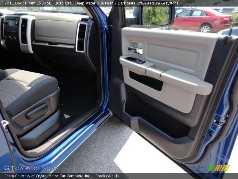 Deep Water Blue Pearl / Dark Slate Gray/Medium Graystone 2011 Dodge Ram 1500 SLT Quad Cab