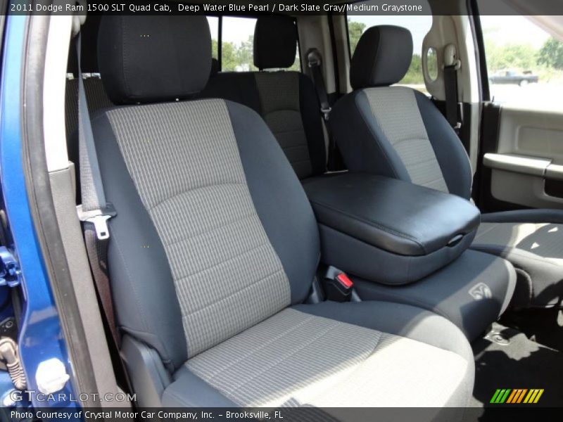 Deep Water Blue Pearl / Dark Slate Gray/Medium Graystone 2011 Dodge Ram 1500 SLT Quad Cab