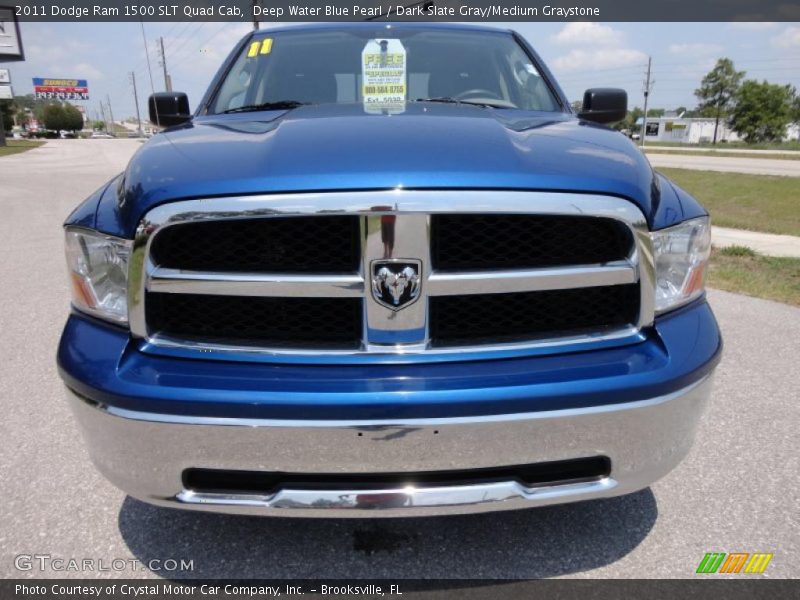 Deep Water Blue Pearl / Dark Slate Gray/Medium Graystone 2011 Dodge Ram 1500 SLT Quad Cab