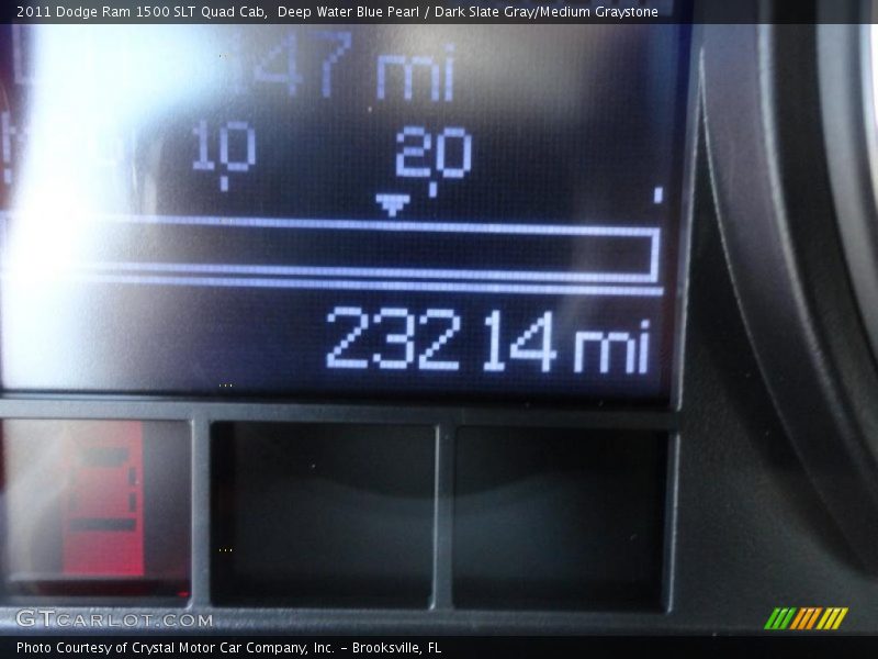 Deep Water Blue Pearl / Dark Slate Gray/Medium Graystone 2011 Dodge Ram 1500 SLT Quad Cab