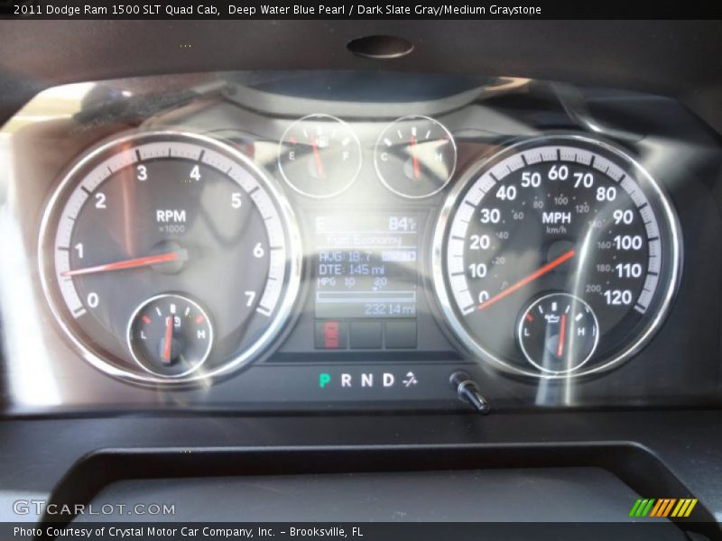 Deep Water Blue Pearl / Dark Slate Gray/Medium Graystone 2011 Dodge Ram 1500 SLT Quad Cab