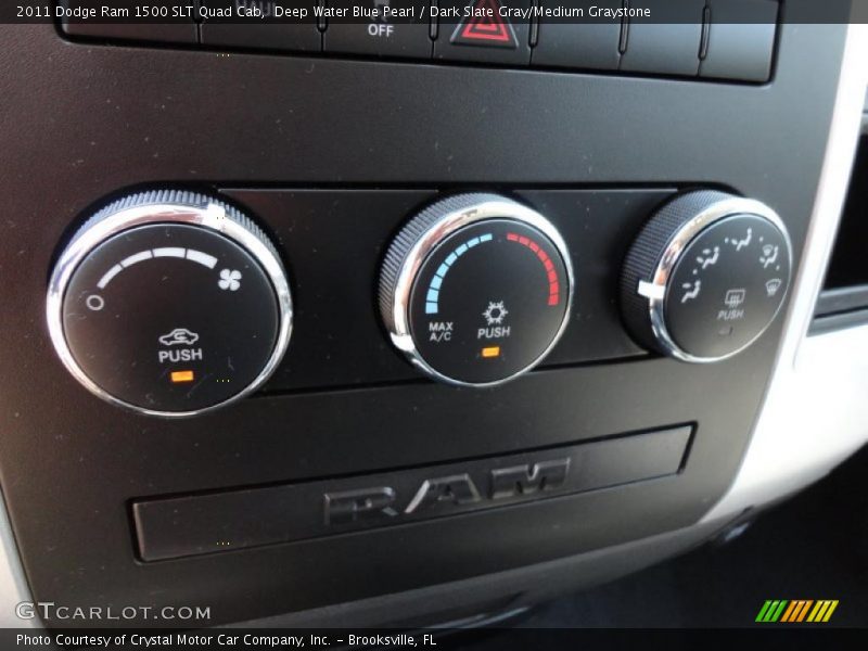 Deep Water Blue Pearl / Dark Slate Gray/Medium Graystone 2011 Dodge Ram 1500 SLT Quad Cab
