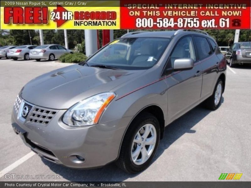 Gotham Gray / Gray 2009 Nissan Rogue SL