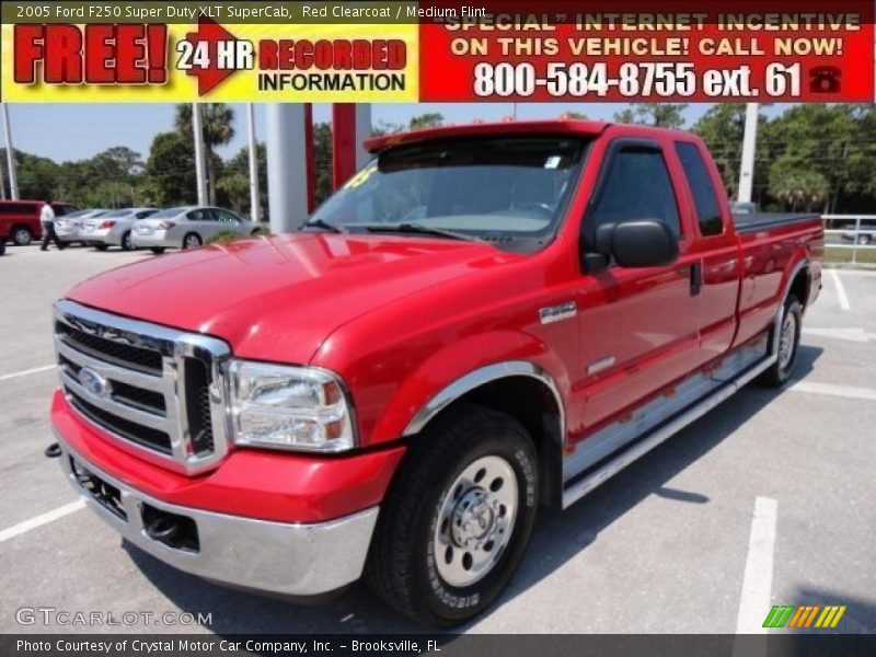 Red Clearcoat / Medium Flint 2005 Ford F250 Super Duty XLT SuperCab