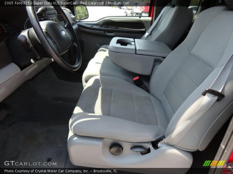 Red Clearcoat / Medium Flint 2005 Ford F250 Super Duty XLT SuperCab