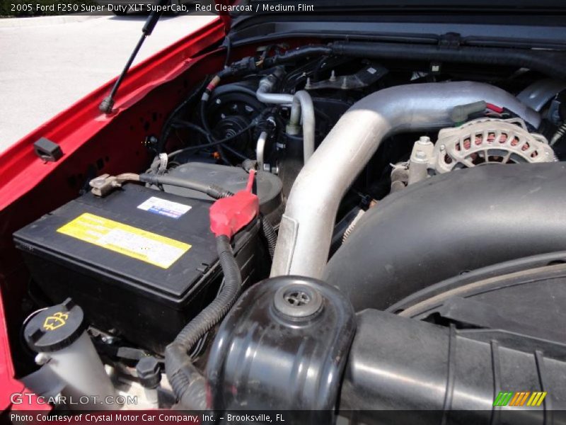 Red Clearcoat / Medium Flint 2005 Ford F250 Super Duty XLT SuperCab