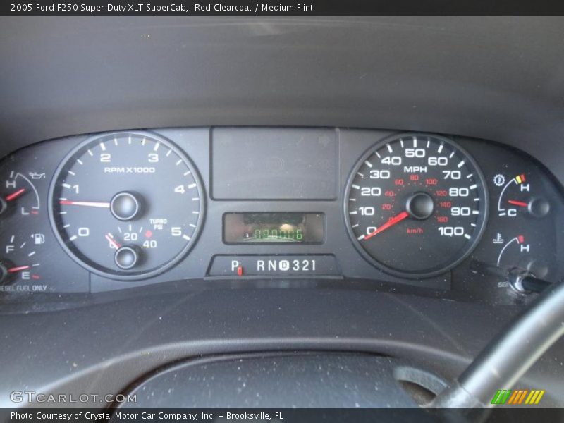 Red Clearcoat / Medium Flint 2005 Ford F250 Super Duty XLT SuperCab