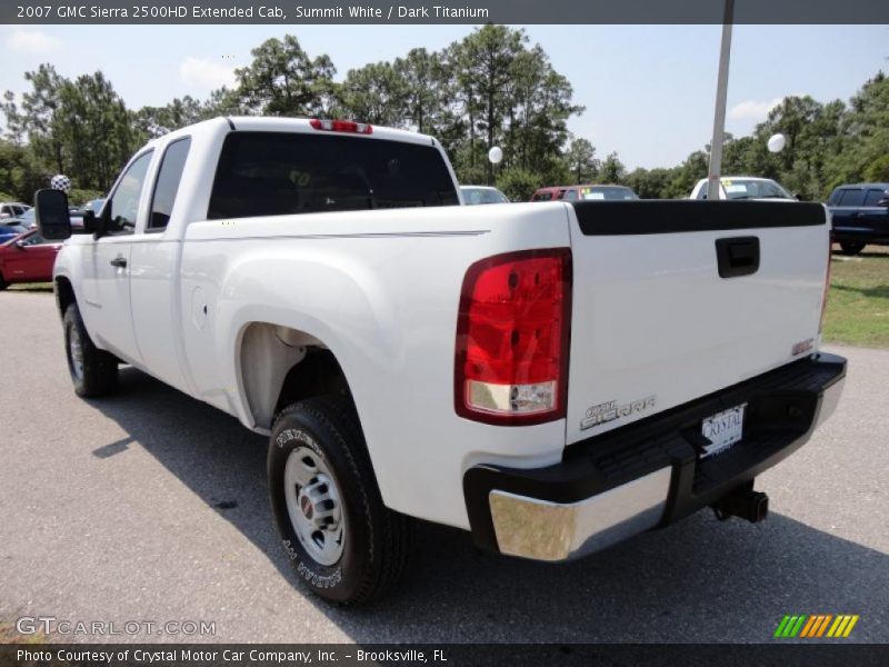 Summit White / Dark Titanium 2007 GMC Sierra 2500HD Extended Cab