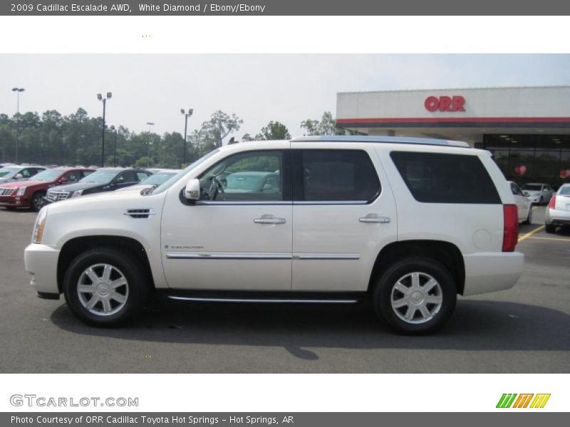 White Diamond / Ebony/Ebony 2009 Cadillac Escalade AWD