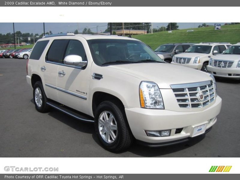 White Diamond / Ebony/Ebony 2009 Cadillac Escalade AWD