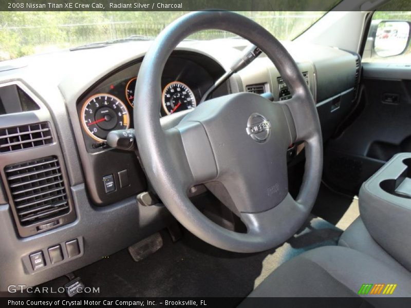 Radiant Silver / Charcoal 2008 Nissan Titan XE Crew Cab
