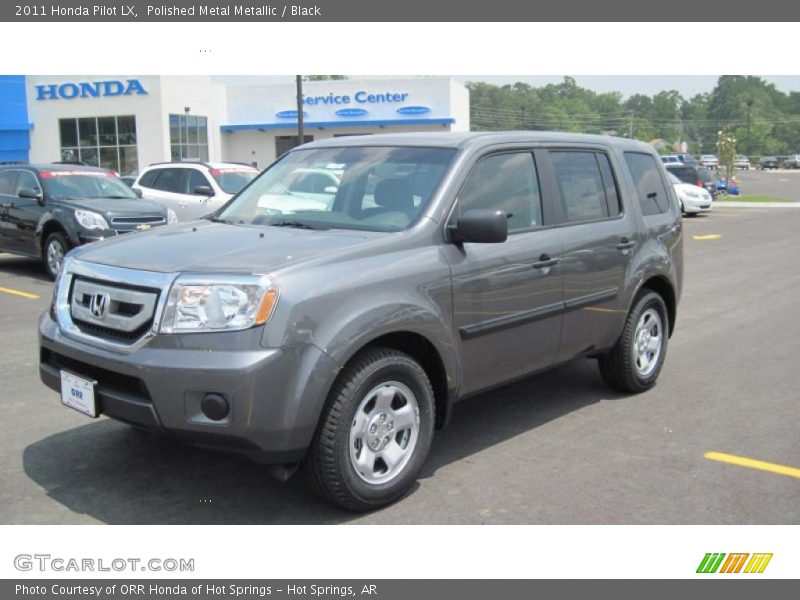 Polished Metal Metallic / Black 2011 Honda Pilot LX