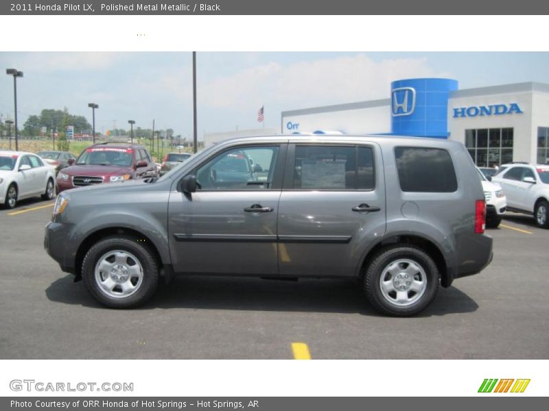 Polished Metal Metallic / Black 2011 Honda Pilot LX