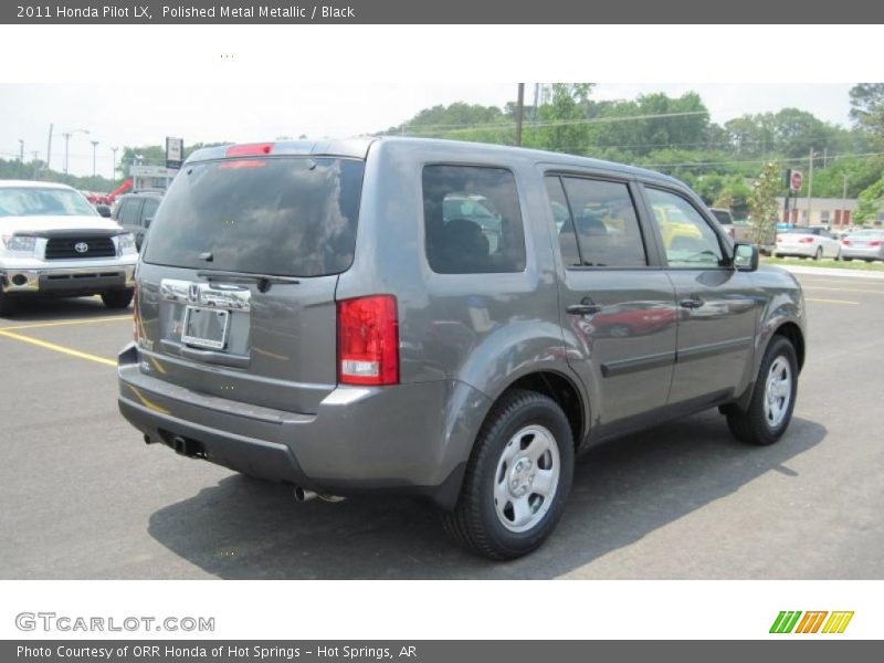 Polished Metal Metallic / Black 2011 Honda Pilot LX