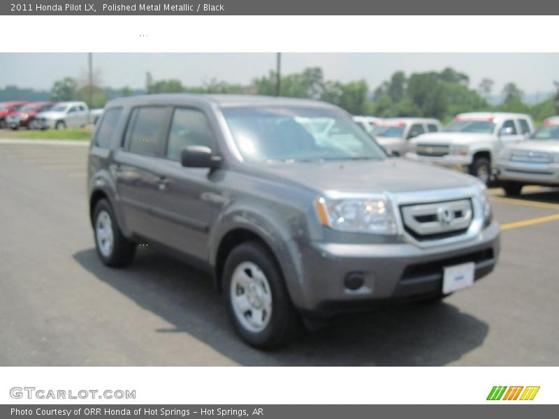 Polished Metal Metallic / Black 2011 Honda Pilot LX