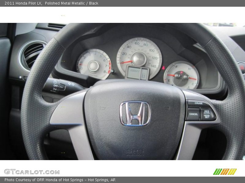 Polished Metal Metallic / Black 2011 Honda Pilot LX