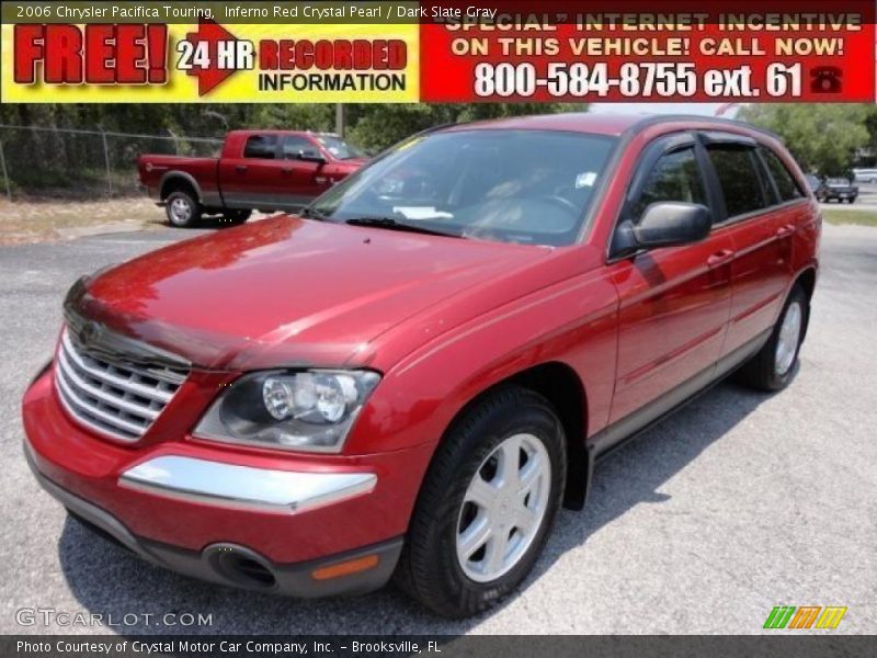 Inferno Red Crystal Pearl / Dark Slate Gray 2006 Chrysler Pacifica Touring