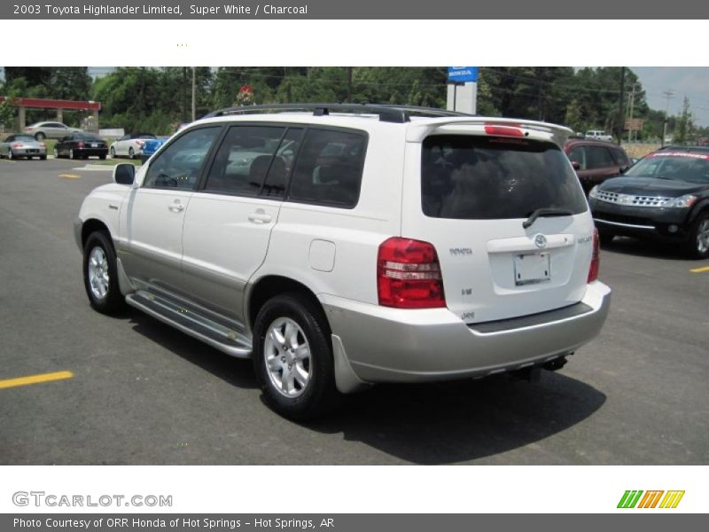Super White / Charcoal 2003 Toyota Highlander Limited