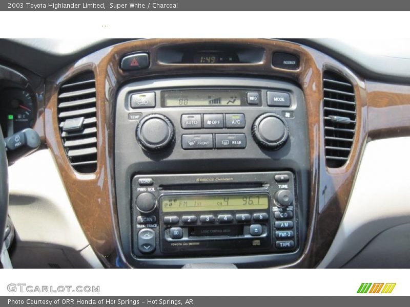 Super White / Charcoal 2003 Toyota Highlander Limited