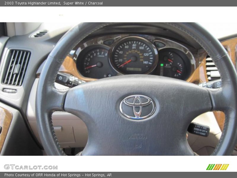 Super White / Charcoal 2003 Toyota Highlander Limited