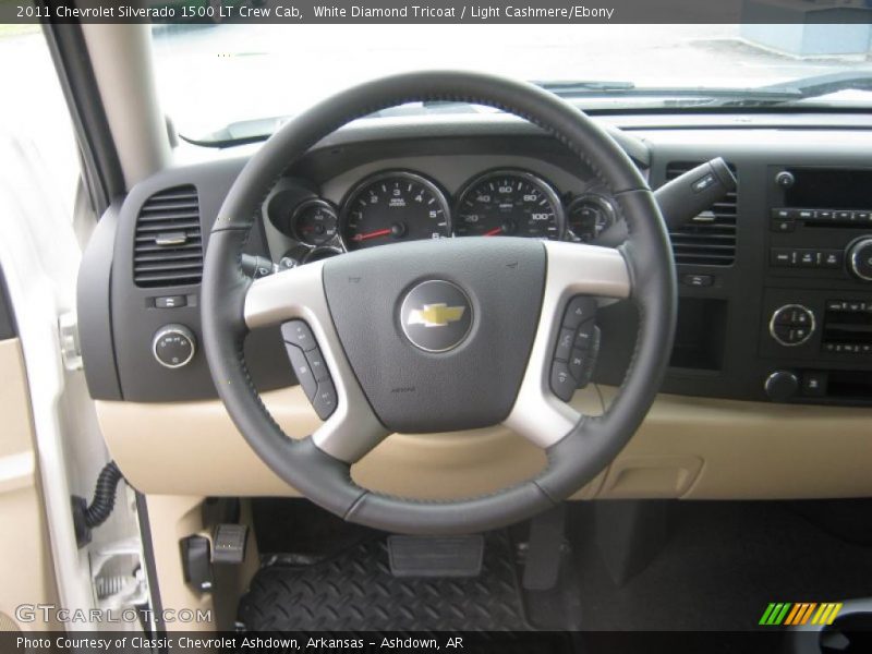 White Diamond Tricoat / Light Cashmere/Ebony 2011 Chevrolet Silverado 1500 LT Crew Cab