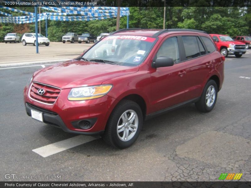 Venetian Red / Beige 2010 Hyundai Santa Fe GLS